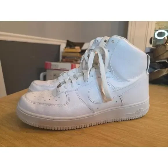 Nike Air Force High '07 Men's Size Basketball 315121-115 Triple White